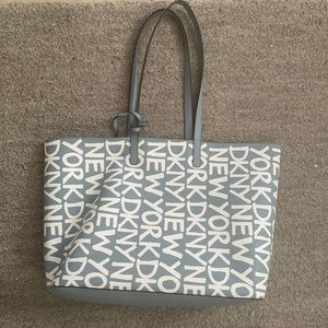 DKNY Baby Blue and White Bag with Baby Blue Wallet